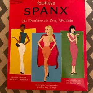 Spanx NIP Nude Footless Pantyhose Women Size E (See Size Chart) Medium Control